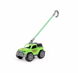 Автомобиль-каталка Легионер с ручкой (зелёный)