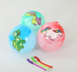 Мяч надувной на пружинке. 