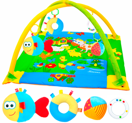 Игрушка коврик развивающий с дугамиЛужайка(с рыбкой)