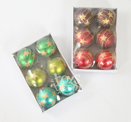 Шар новогодний 6 шт. в упак. 