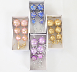 Подвеска из шаров новогодняя 2 шт. в упак. 