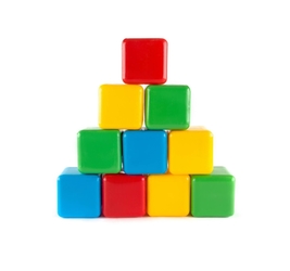 Кубики цветные, 10шт
