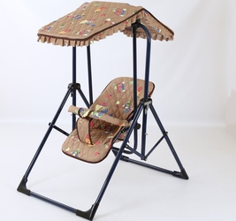 Качели детские с навесом, беж