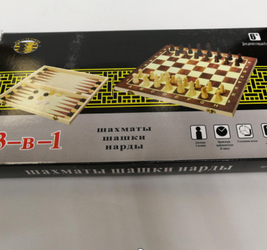Игра настольная 3в1, нарды шашки шахматы